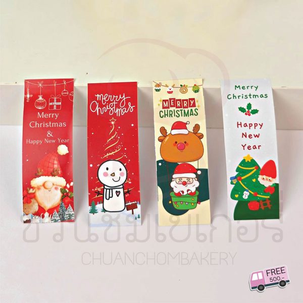 สติกเกอร์สายคาด X-mas & New Year คละลาย 02 (36ดวง) รหัส 1503145