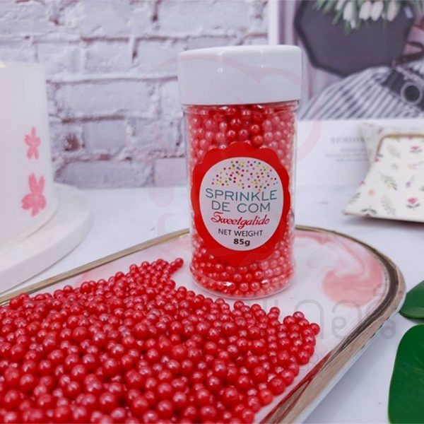 เม็ดน้ำตาล สีทับทิม 4mm 85 กรัม รหัส 5668883300164R