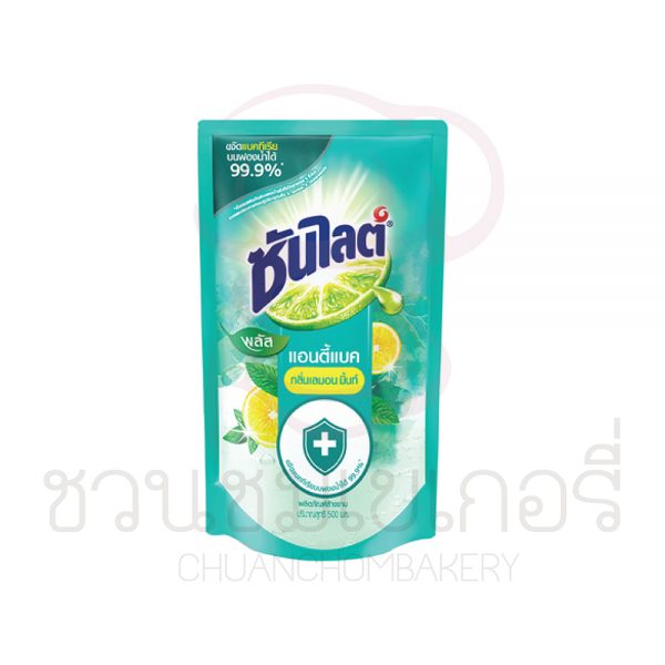 ซันไลต์ พลัส แอนตี้แบค น้ำยาล้างจาน กลิ่นเลมอนมิ้นท์ 300ml รหัส 8851932413183