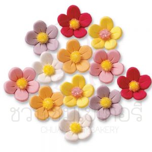 ดอกไม้น้ำตาล คละสี  (21mm) 10 ดอก รหัส 50962362