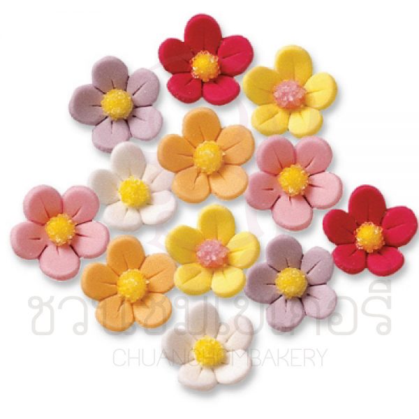 ดอกไม้น้ำตาล คละสี  (21mm) 10 ดอก รหัส 50962362