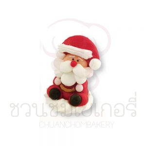 ตุ๊กตาน้ำตาลซานต้านั่ง 3 มิติ 3077 (35x37x38mm) 1 ชิ้น รหัส 509630771