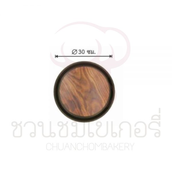 ถาดกันลื่นลายไม้ ทรงกลม WRT-1200 รหัส 8858873418963