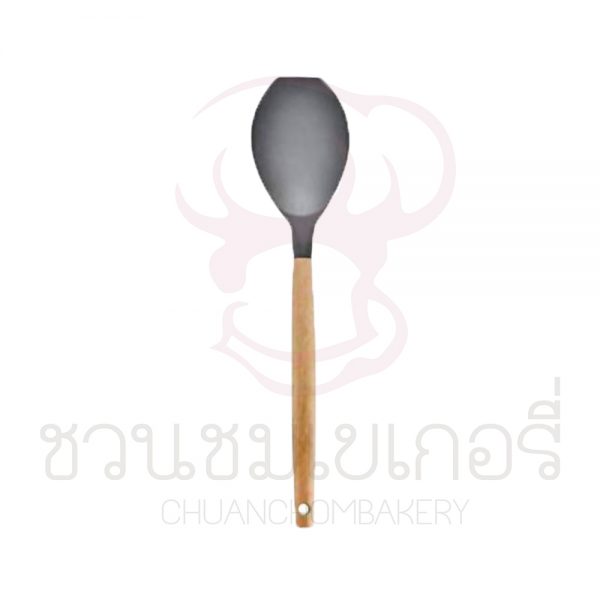 พายตัดซิลิโคน ด้ามไม้ 32cm KP-43 รหัส 8858873420867