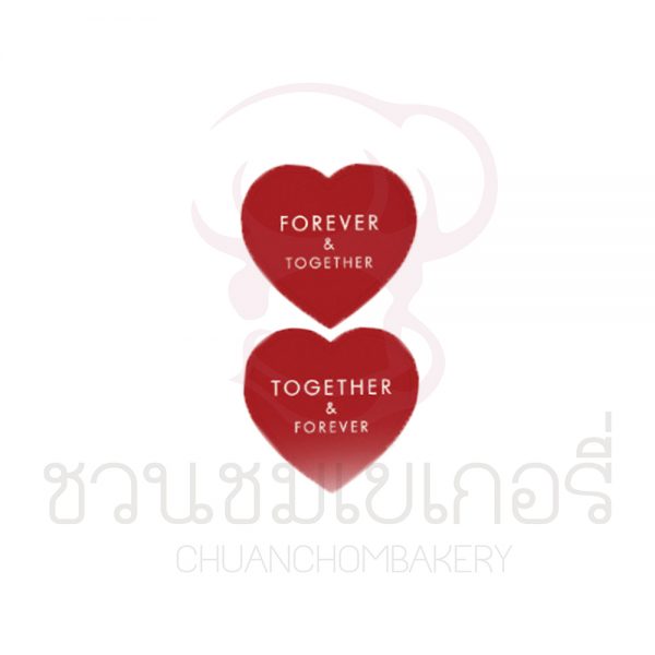 สติ๊กเกอร์วาเลนไทน์ 2.9 X 2.7 CM. TOGETHER&FOREVER  S11-VT-06 รหัส 8859325631015