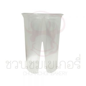 แก้วน้ำ (2ช่อง) 32oz.  เรียบใส PP TWIN 50 ใบ รหัส 8859094605576