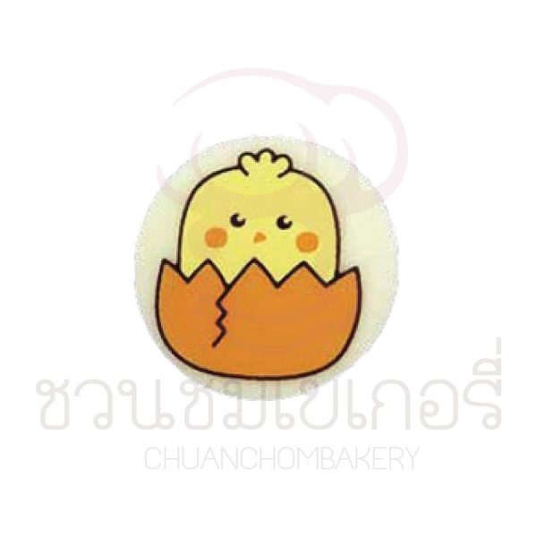 Chick Cracking Eggs (Orange) 3 cm 10 ชิ้น รหัส 124855