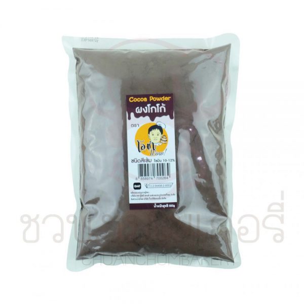 โอชา ผงโกโก้ สีเข้ม ไขมัน 10-12%  400 กรัม รหัส 8858974700264