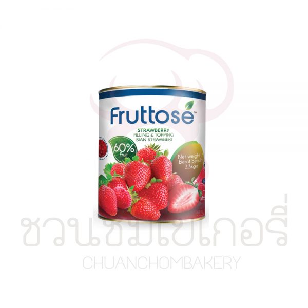 FRUTTOSE สตรอว์เบอร์รี ฟิลลิ่งแอนด์ท็อปปิ้งแยม 595g รหัส 9551016020281