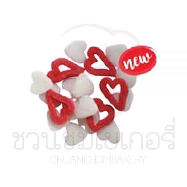 Sugar Sprinkles Hearts in Hearts White, Red #2116 บรรจุ 50 กรัม รหัส 5096427358