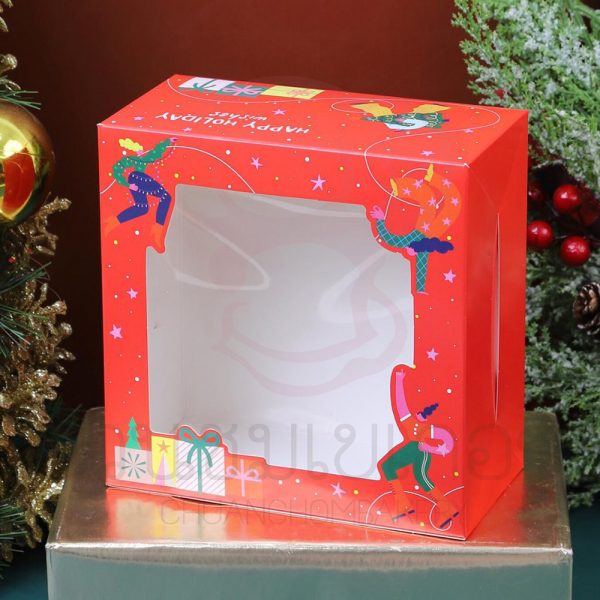 กล่องสแน็คหน้าต่าง ลาย Holiday wishes 15 x 15 x 7.5 ซม. รหัส 0403096