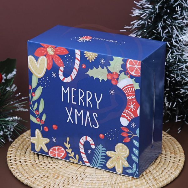 กล่องสแน็คเล็ก ลาย X'mas charming 12.7 x 12.7 x 6.5 ซม.รหัส 0404175