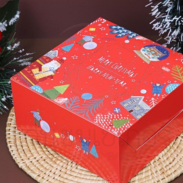 กล่องสแน็คเล็ก ลาย Marry joy 12.7 x 12.7 x 6.5 ซม. รหัส 	0404176