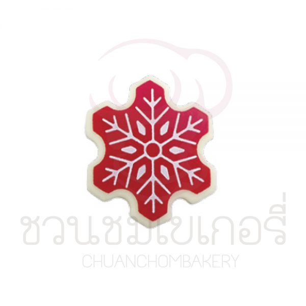 Snowflake Red 3*3.5cm บรรจุ 5 ชิ้น	รหัส 124912W05