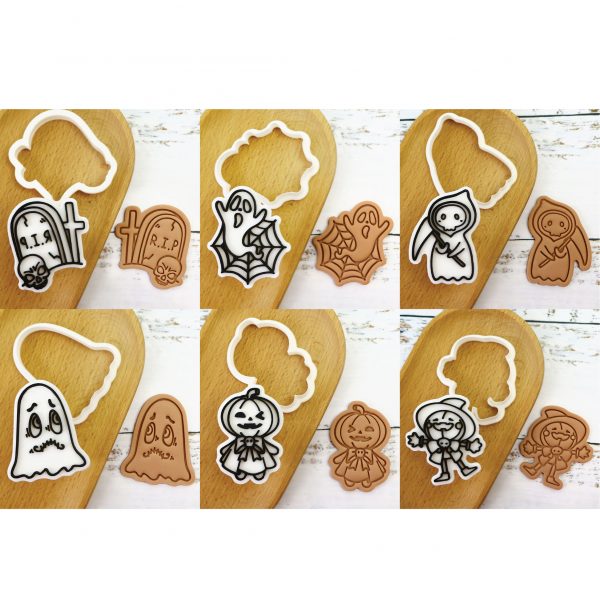 พิมพ์คุกกี้พลาสติก Halloween มีให้เลือกหลายแบบ