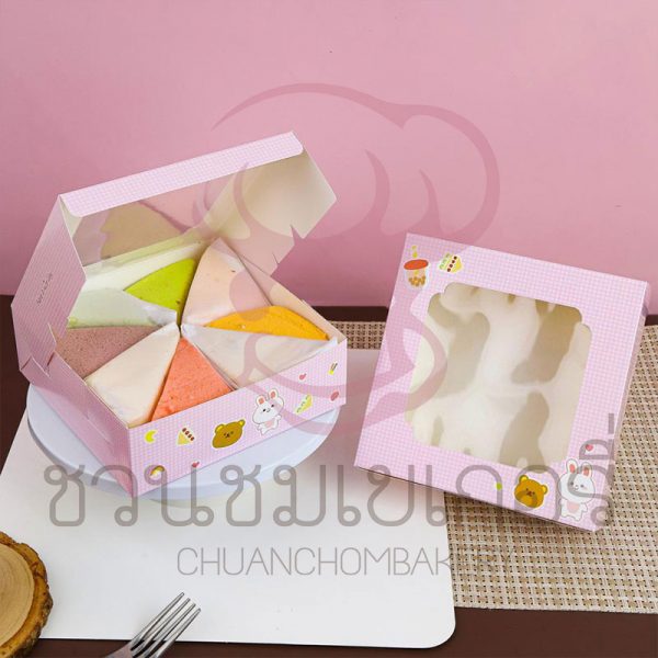 กล่องชิฟฟ่อน ลายบันนี่ แอนด์ แบร์ (ไม่เคลือบ)  รหัส 0108129
