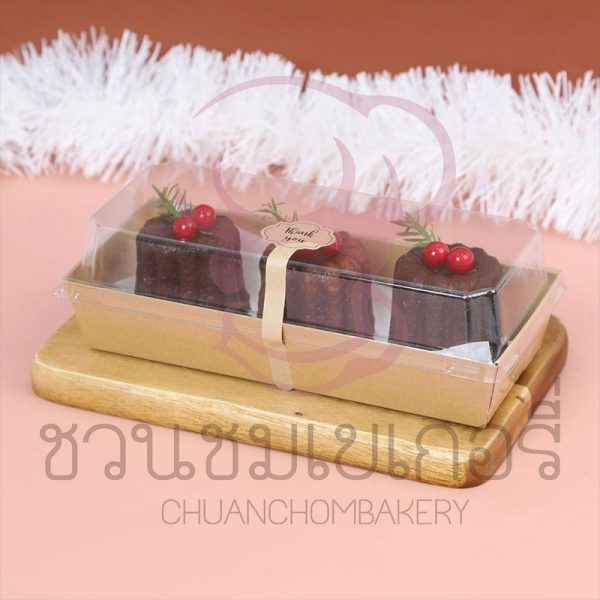 กล่องอาหารผืนผ้าใหญ่ ฝาใส คราฟท์ RT-KB  รหัส 0407061