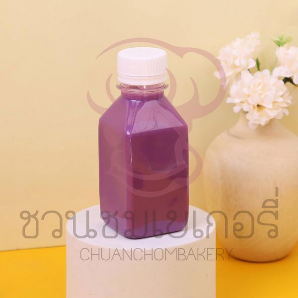 ขวดพลาสติก PET 150cc.ทรงเหลี่ยมเรียบปาก 30 มม.ฝาขาว 1913059