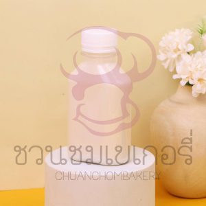 ขวดพลาสติก PET 150 cc.ทรงแบนเรียบปาก 30 มม. ฝาขาว 1913061