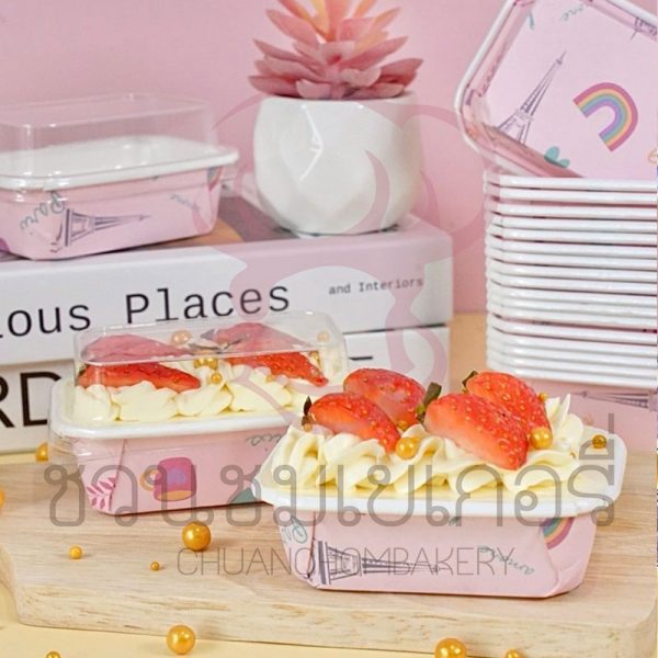 Sweet Paris  ถาดกระดาษ+ฝาลายปารีส110ml. RG-01-Paris รหัส 8857129295754
