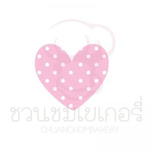 Dot Heart Logo (WhitePrint) 3x2.8cm FDEC0594P  บรรจุ 5 ชิ้น รหัส 1200594P005