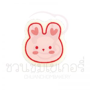 CUTIE BUNNY (Pink) 2.8x3cm FDEC4955W บรรจุ 5 ชิ้น รหัส 1204955W005