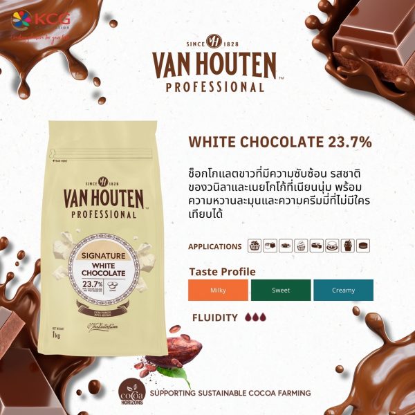 Van Houten ไวท์ช็อกโกแลต23.7% 1 กิโลกรัม รหัส 5410522741117 - Image 2