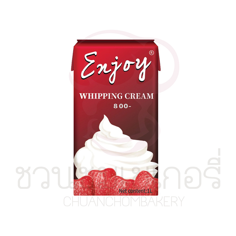 Enjoy 800 Whipping Cream กลิ่นหอมนม ไม่มีน้ำตาล 1 L รหัส 6976803391420